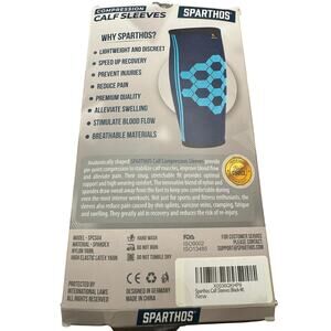 Sparthos Compression Calf Sleeves Leg - 1 Pair Socks for Men & Women (Black-M)